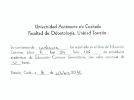 Miniature of diploma received by dr. Gonzalo Gallegos Candelas